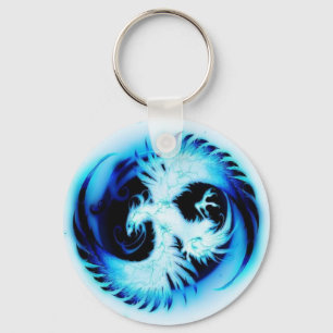 glowing phoenix blue keychain