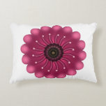 Glowing Pink Fantasy Flower | Abstract Neon Floral Accent Pillow<br><div class="desc">A vibrant and mystical floral design featuring a glowing magenta flower with soft,  velvet-like petals. Elegant curved white filaments with pollen tips radiate from the dark center,  giving it a bioluminescent or fantasy garden look. Perfect for nature lovers who appreciate a modern,  artistic twist on botanical art.</div>