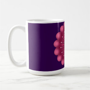 Glowing Pink Fantasy Flower   Abstract Neon Floral Coffee Mug