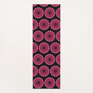 Glowing Pink Fantasy Flower Abstract Neon Floral Yoga Mat