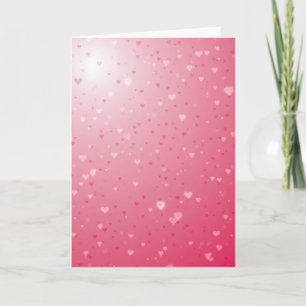 Glowing Pink Hearts Card