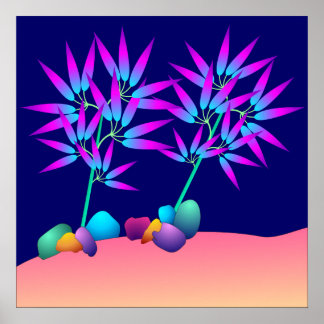 Glowing plants poster