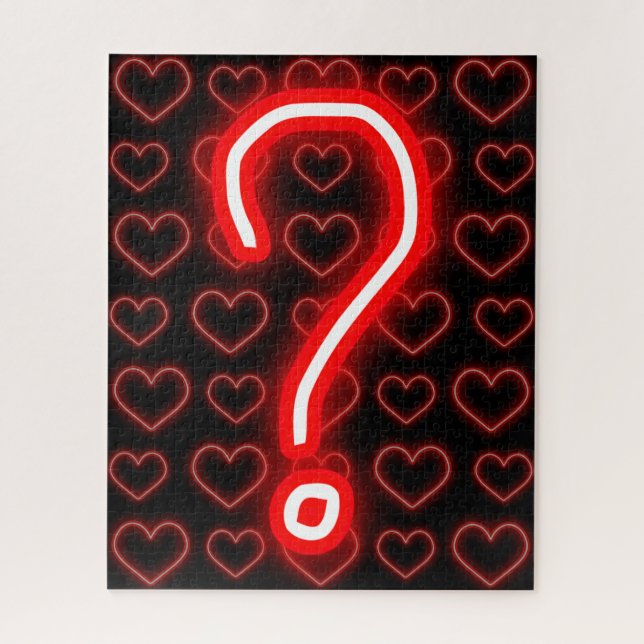 Glowing Pop The Question Engagement Jigsaw Puzzle (Vertical)