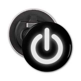 Glowing Power On Symbol Funny Bottle Opener