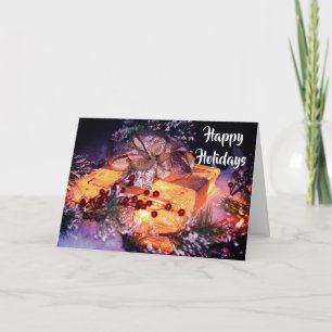 Glowing Present Christmas Holiday Card