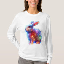 Glowing Prism Rabbit – Ethereal Neon Light Animal