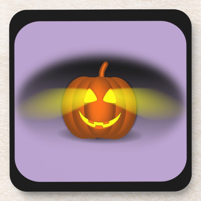 Glowing Pumpkin - Coaster (Front)