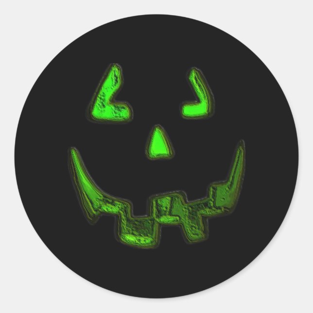 Glowing Pumpkin Face Stickers (Front)