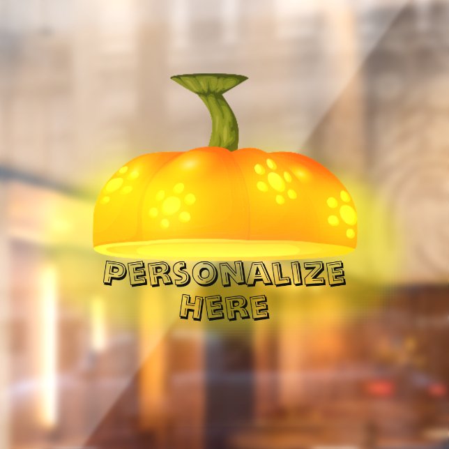 Glowing pumpkin fall unique cute autumn window cling (Sheet 2)