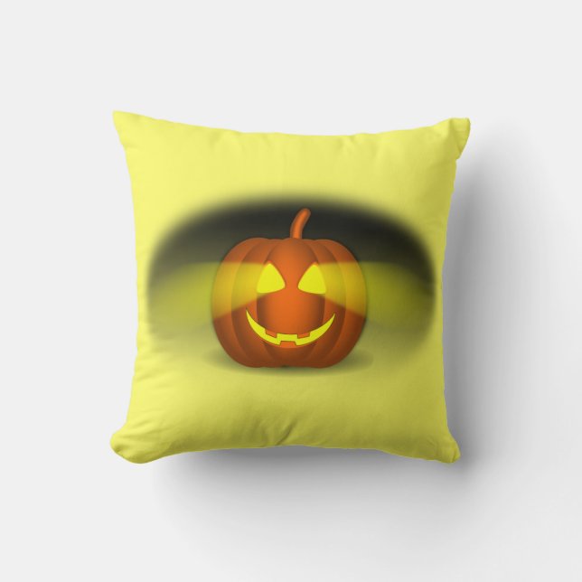 Glowing Pumpkin - Throw Pillow (Front)