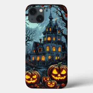 Glowing Pumpkins on Halloween Night iPhone 13 Case