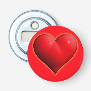 Glowing Red 3-D Heart Bottle Opener