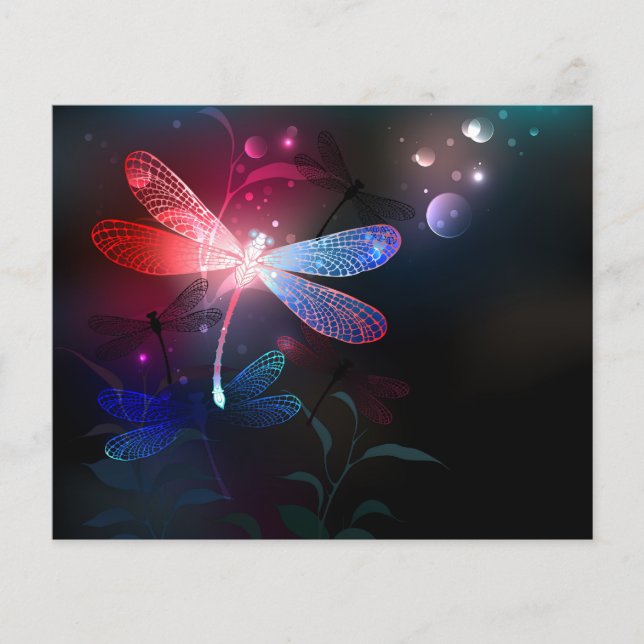 Glowing red dragonfly (Front)
