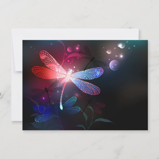 Glowing red dragonfly (Front)