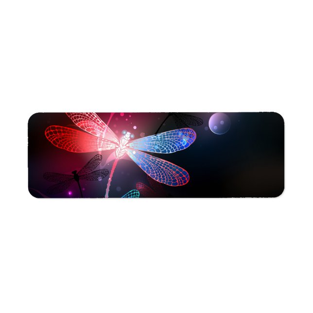 Glowing red dragonfly (Front)