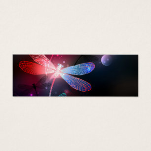 Glowing red dragonfly