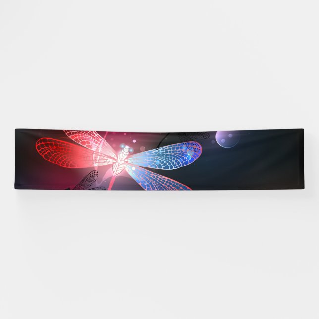 Glowing red dragonfly banner (Horizontal)