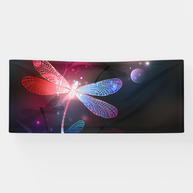 Glowing red dragonfly banner (Horizontal)