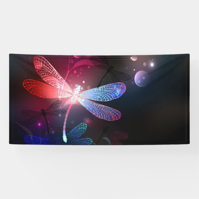 Glowing red dragonfly banner (Horizontal)
