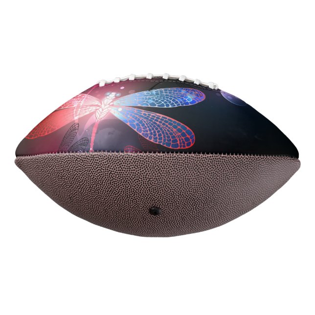 Glowing red dragonfly football (Rotated 270)