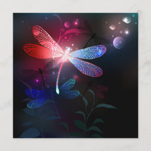 Glowing red dragonfly menu