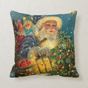 Glowing Santa / New Year too! Throw Pillow
