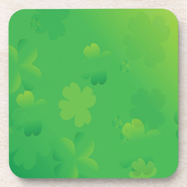 Glowing Shamrocks Coaster (Front)