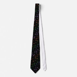 Glowing Shiny Rainbow Stars In Space Tie