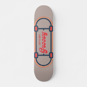 Glowing Skateboarder ...lets get groovy Skateboard
