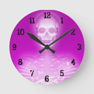 Glowing Skeleton: Wall Clock