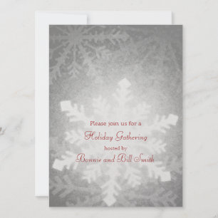 Glowing Snowflake Holiday Gathering Invitation