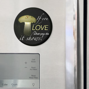 Glowing Solar Mushroom with Inspirational Quote Magnet