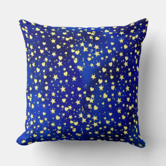 Glowing star throw pillow