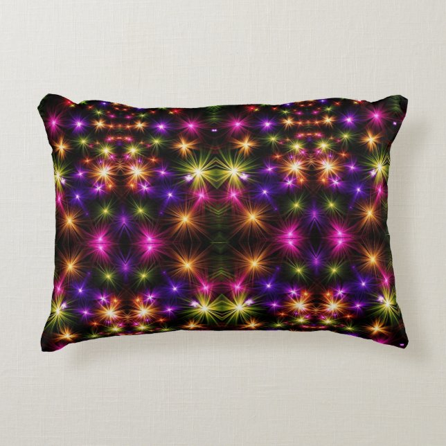 Glowing Starburst Sherpa Throw Accent Pillow (Front)