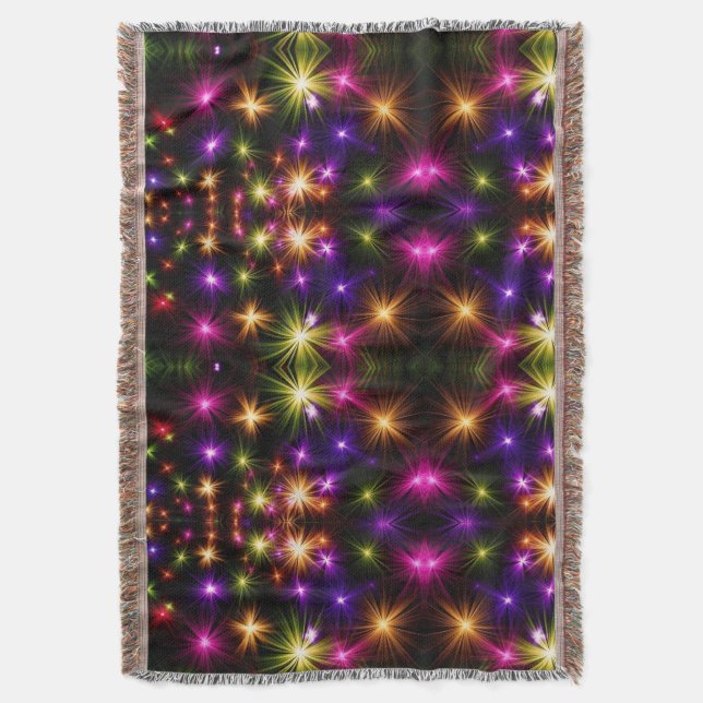 Glowing Starburst Sherpa Throw Blanket (Front Vertical)