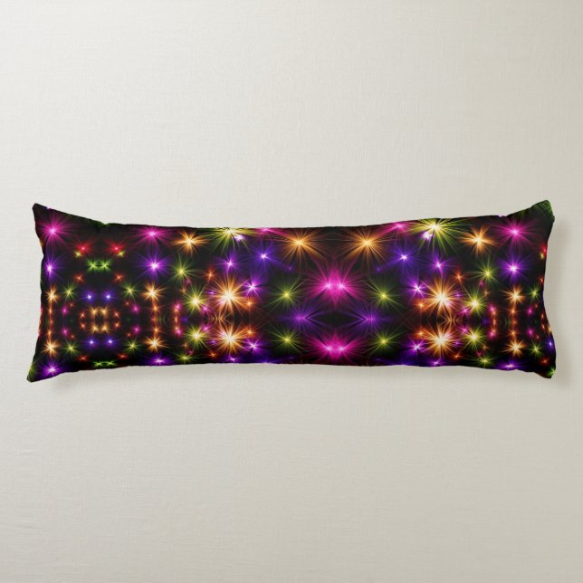Glowing Starburst Sherpa Throw Body Pillow (Front)