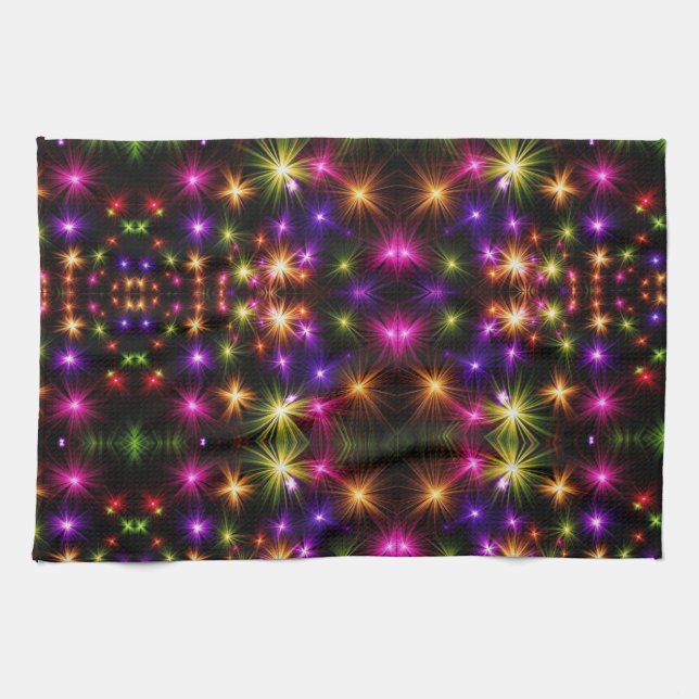 Glowing Starburst Sherpa Throw Kitchen Towel (Horizontal)