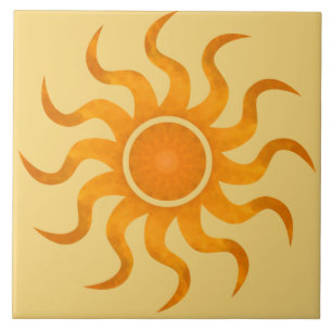 Glowing Sun Desert Gold Tile - Large