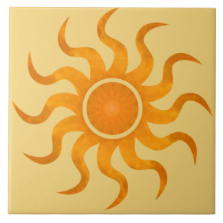 Glowing Sun Desert Gold Tile - Large