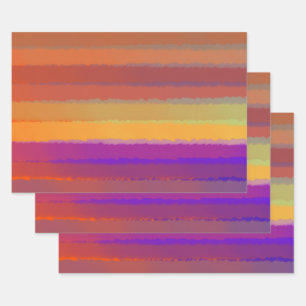 Glowing Sunrise Salty Watercolor Pop Of Color Art Wrapping Paper Sheet