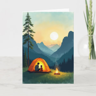 Glowing Tent Fathers Day Card