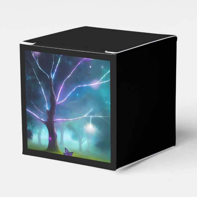 Glowing Tree Favor Box (Front Side)