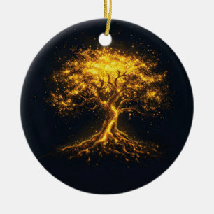 Glowing Tree of Life – Mystical and Enchanting Ceramic Ornament
