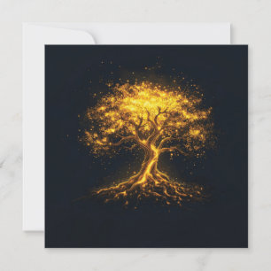  Glowing Tree of Life – Mystical and Enchanting  Holiday Card