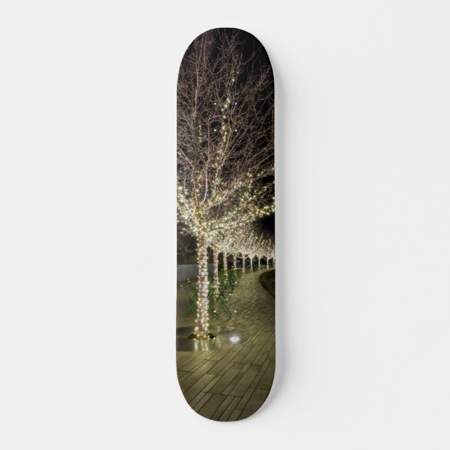 Glowing Trees Walkway Skateboard (Front)