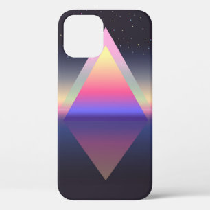 Glowing triangle. Ethereum concept. futuristic abs iPhone 12 Case