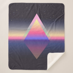 Glowing triangle. Ethereum concept. futuristic abs Sherpa Blanket