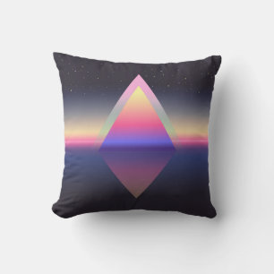 Glowing triangle. Ethereum concept. futuristic abs Throw Pillow