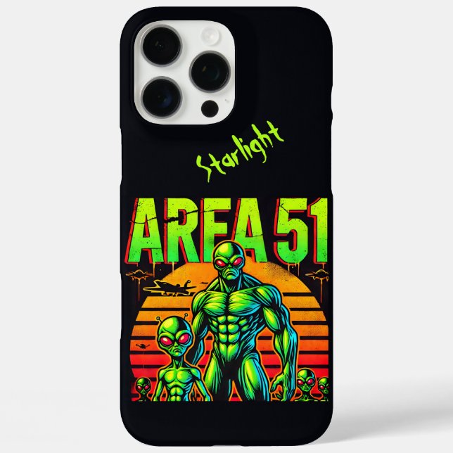 Glowing UFOs Loom Over Area 51 Case-Mate iPhone Case (Back)