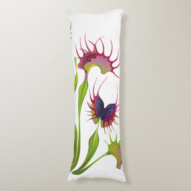 Glowing Venus Flytrap Body Pillow (Front Vertical)